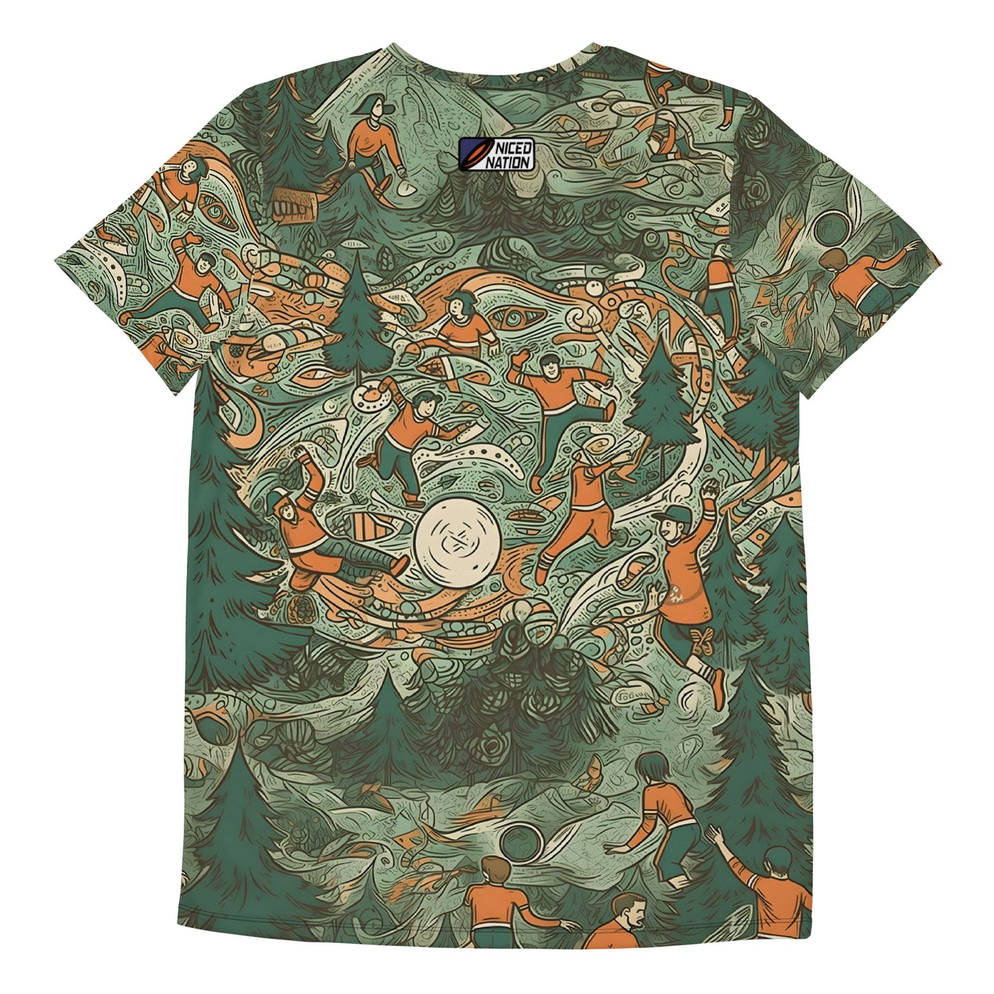 Athletic Disc Golf Shirt - "Forest" design