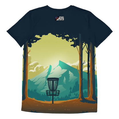 Athletic Disc Golf Shirt - "Sunset Bliss" design