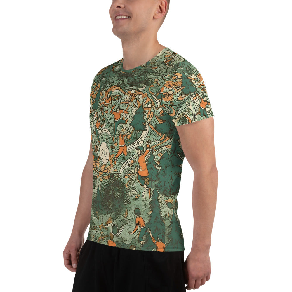 Athletic Disc Golf Shirt - "Forest" design