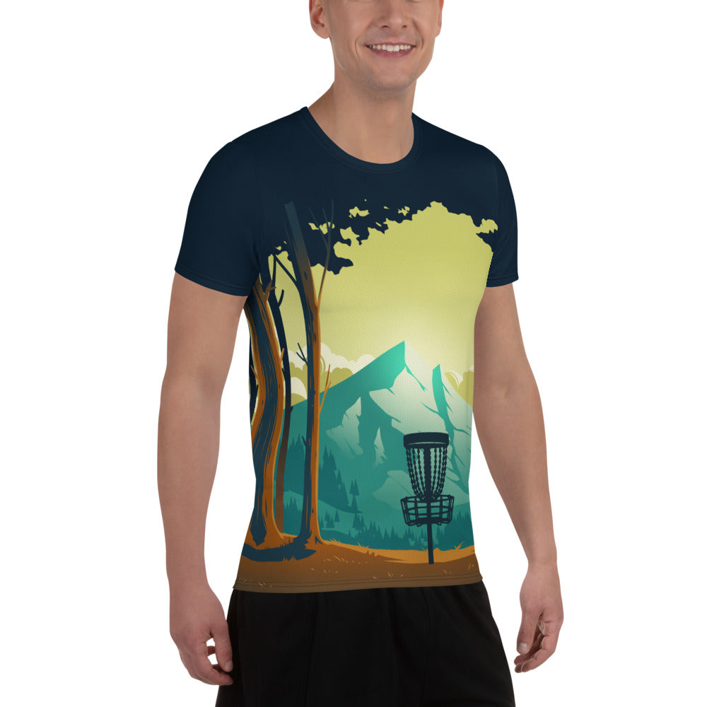 Athletic Disc Golf Shirt - "Sunset Bliss" design