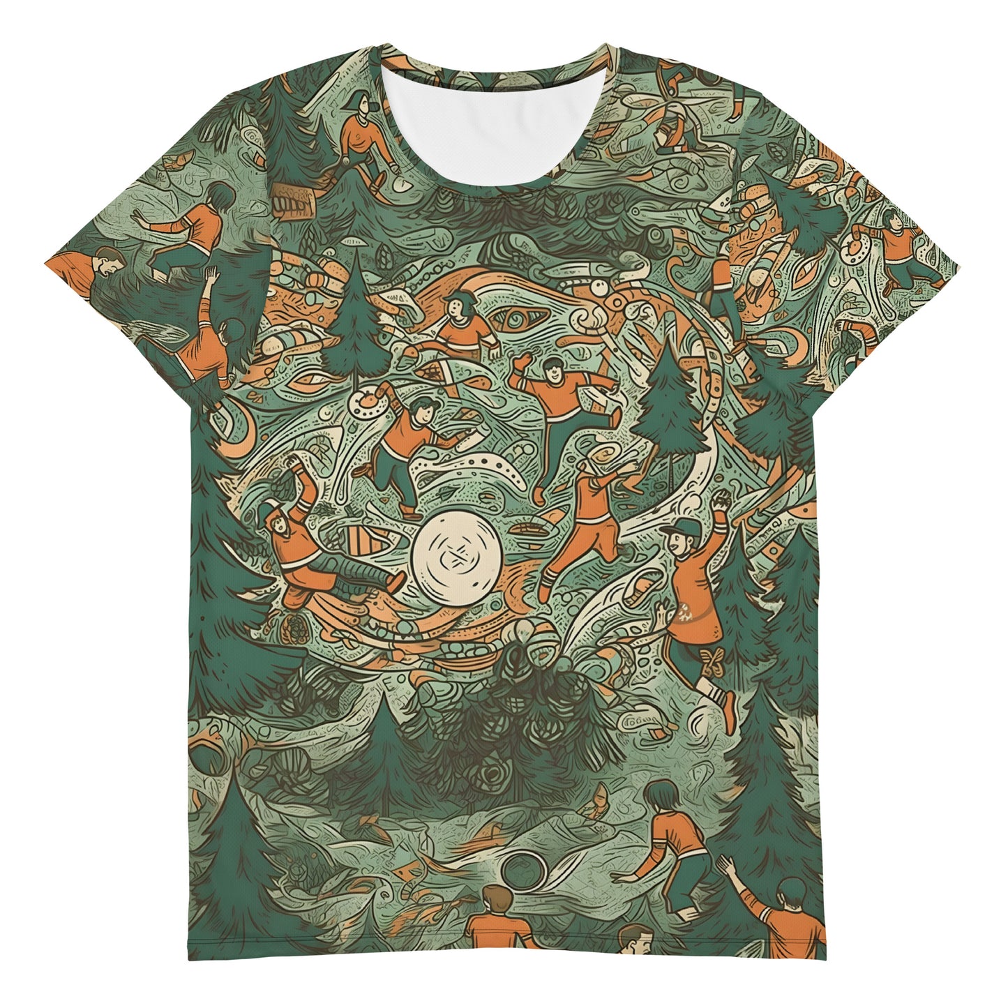 Athletic Disc Golf Shirt - "Forest" design