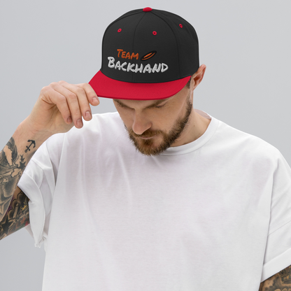 Team Backhand Disc Golf Snapback Hat - NicedNation Disc Golf Hat