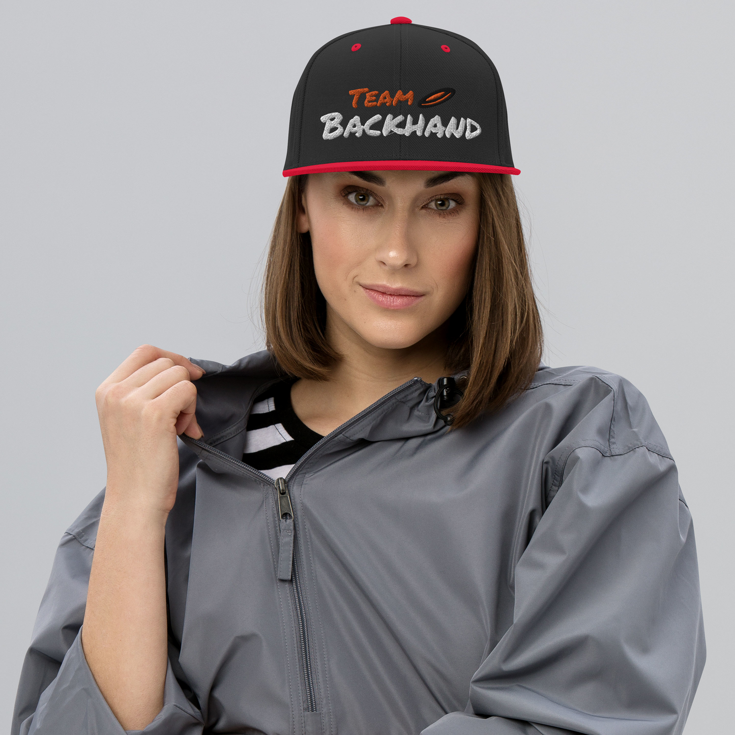 Team Backhand Disc Golf Snapback Hat - NicedNation Disc Golf Hat