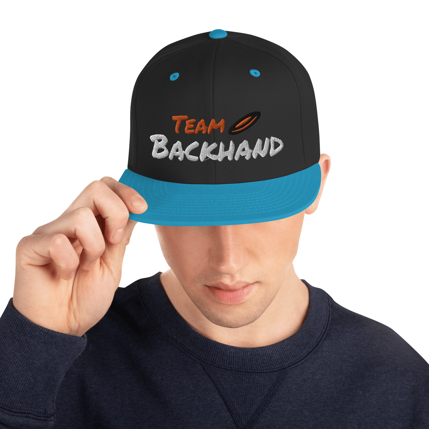 Team Backhand Disc Golf Snapback Hat - NicedNation Disc Golf Hat