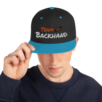 Team Backhand Disc Golf Snapback Hat - NicedNation Disc Golf Hat